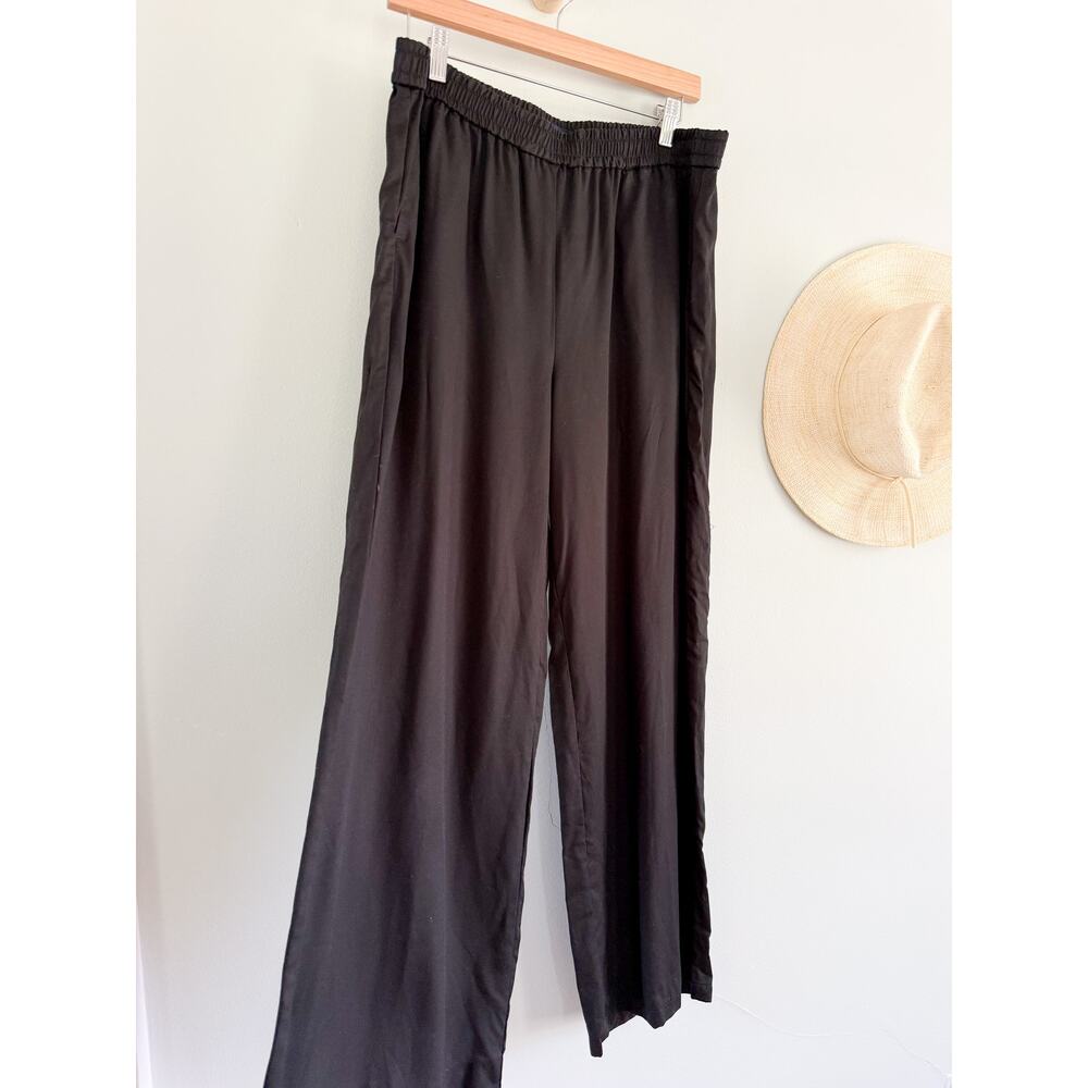 JCrew Factory | NWT TENCEL Pull On Wide Leg Pant Black | Sz 12 - Picture 3 of 9